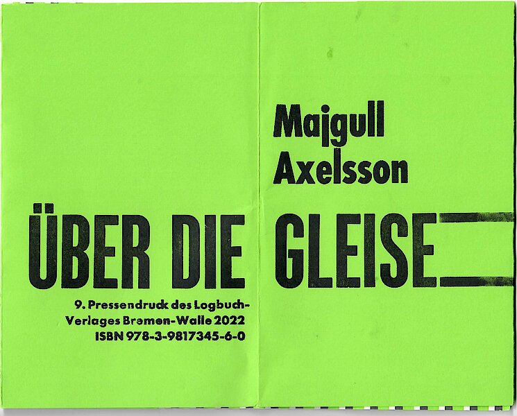 Umschlagabbildung Axelsson Über die Gleise