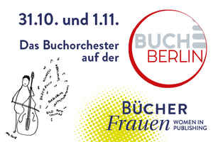 Werbung für Buch Berlin, Logos und Buchorchester Bild
